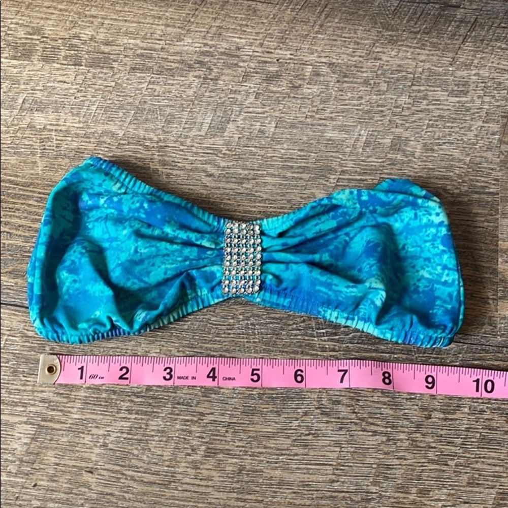 Blue & Teal Swimsuit Cheeky bottom Small - Picture 12 of 14